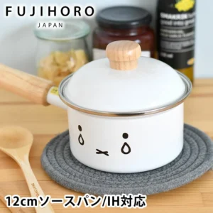 富士珐瑯 x miffy 表情系列 單把 附上蓋 多功能 煮鍋 珐瑯鍋 12cm