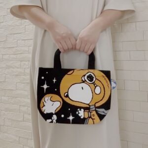 史努比太空人黑色手提袋