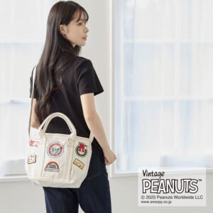 rootote x peanuts／snoopy 史努比 環保 再生棉 刺繡 二用 手提袋 側背袋
