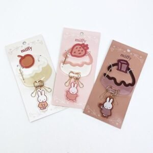 kutsuwa x miffy 米飛兔 蛋糕造型 壓克力 扣環式 鑰匙圈 掛飾