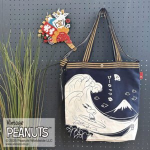 rootote x snoopy peanuts 日式復古前掛風 工藝拔染 兩用 手提袋 側背袋 托特包