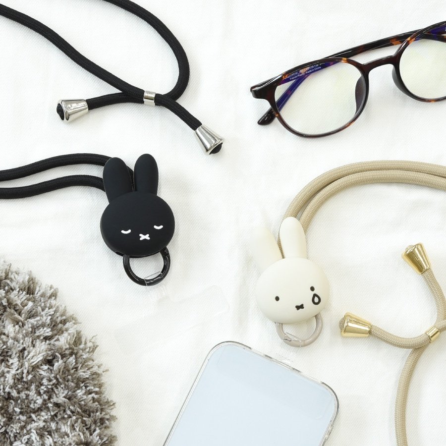 gourmandise x miffy 米飛兔 multi ring plus 大頭造型 手機夾片 揹帶 頸繩 gourmandise x miffy 米飛兔 multi ring plus 大頭造型 手機夾片 揹帶 頸繩