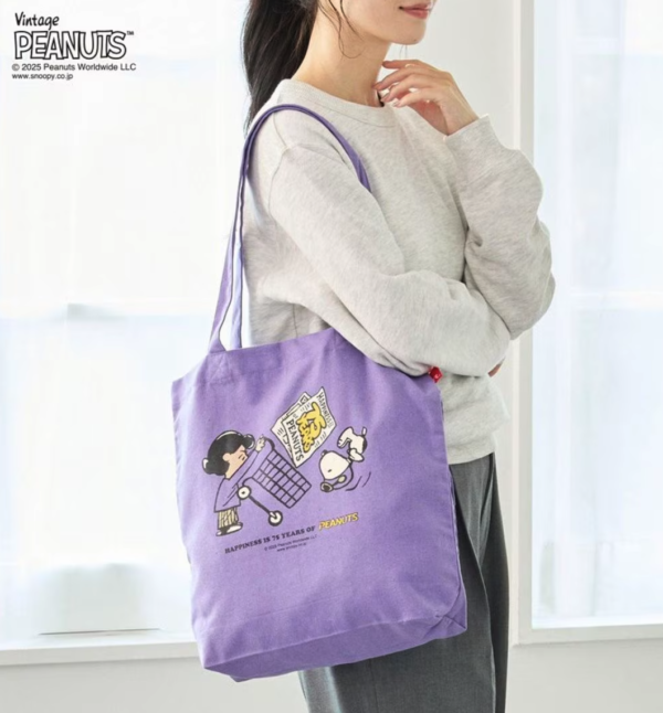 rootote x peanuts/snoopy 75週年紀念款 刺繡金屬光感迷你托特包 / 肩背包 (複製)